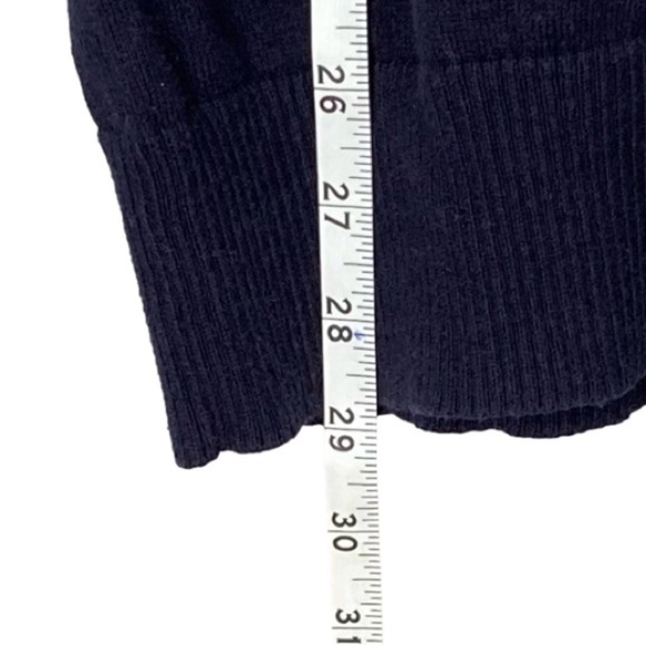 EDDIE BAUER Cotton-Cashmere V-Neck Long Sleeve Sweater Navy Blue Mens Size TL - Picture 4 of 7